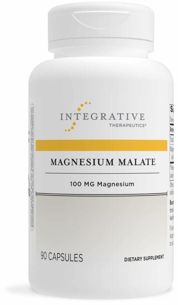 Malato di magnesio - Supplemento di magnesio per il supporto del metabolismo cellulare* - Supporta la salute e la funzione muscolare * - Gluten-Free & Dairy-Free - 90 Capsule (90 Serve)