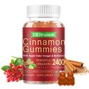 Ceylon Cinnamon Gummies, Ceylon Cinnamon 2400mg con Berberina, Turmerica, Aceto di Sidro di Mele, Melone Bitter, Cromo - 60 conti