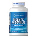 Puritan's Pride Daily Probiotic Acidophilus, 100 Millionen Live Cultures, Nahrungsergänzung für Verdauungs-, Gut- und Immungesundheit, Soja, Natrium und Glutenfrei, 8 Monate Versorgung, 250 Tabletten
