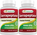 Best Naturals Serrapeptase 40000 SPUs 90 Vcaps (90 Count (Pack von 2))