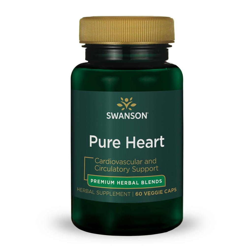 Swanson Pure Herz Herz Herz Herz Herz Herz Herz Herz Kreislauf Gesundheit Antioxidans Resveratrol Blutdruck Cholesterol Unterstützung Kräuterergänzung 60 Veggie Kapseln (Veg Caps) Vegan