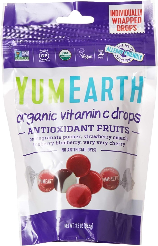 Yummy Earth Bio Vitamin C Tropfen Antioxifrüchte, 3.3 Unze
