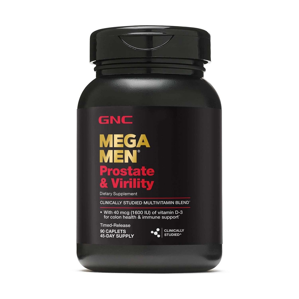 GNC Mega Männer Prostata und Virility Multivitamin, unterstützt optimale sexuelle Gesundheit und Prostata Gesundheit, 90 Zähler