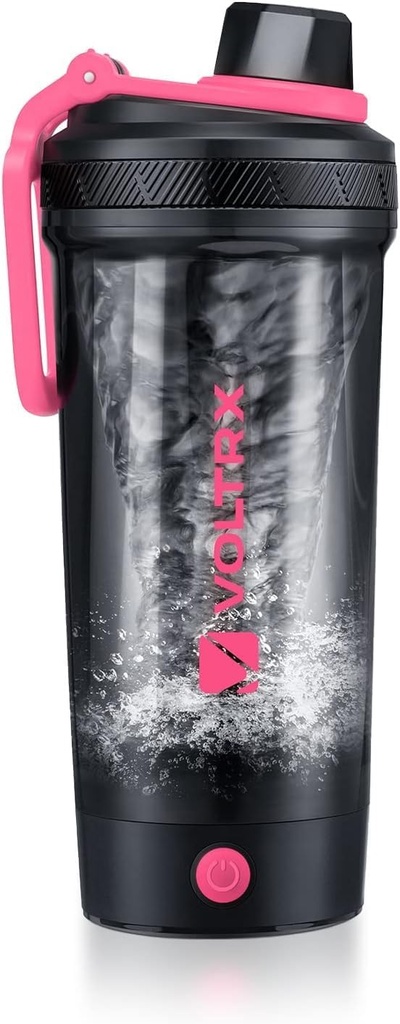 VOLTRX Shaker Bottiglia, Gallium USB C Miscelatore elettrico ricaricabile della proteina Shake, Tazze di Shaker per le Shakes proteiche e la sostituzione del meal Shakes, BPA Free, Made con Tritan, 24oz