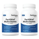 Fairhaven Salute FertilAid per gli uomini Fertilità Supplementi per gli uomini Due mesi di alimentazione | Conte, Motilità Supporto Pre-Concezione per lui | Supporto Fertilità maschile Include L-carnitina, Zinc | 2 bottiglie