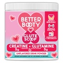 Better Booty Glute Scoop, Créatine pour les femmes Creatine + L-Glutamine Amino Acid, Supplément de mélange de boisson parfaite, Sans saveur (300 grammes, 30 portions)