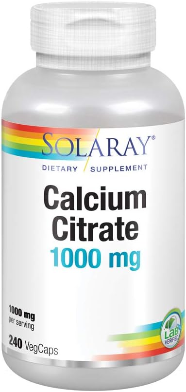Citrate de calcium de Solaray, 1000 mg, 240 VegCaps