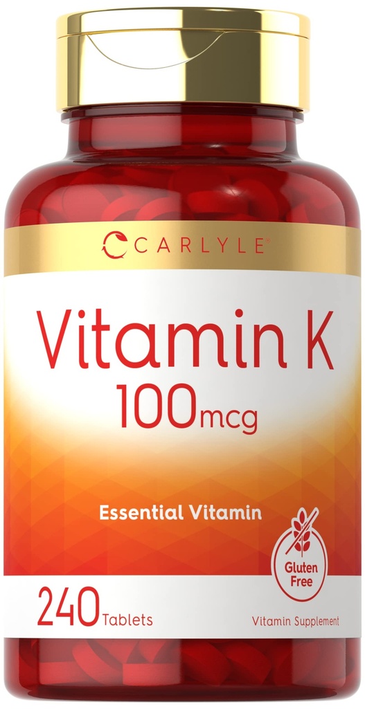 Carlyle Vitamin K 100 mcg | 240 Tabletten | Vegetarisch, Non-GMO, Gluten Free | Vitamin K Supplement