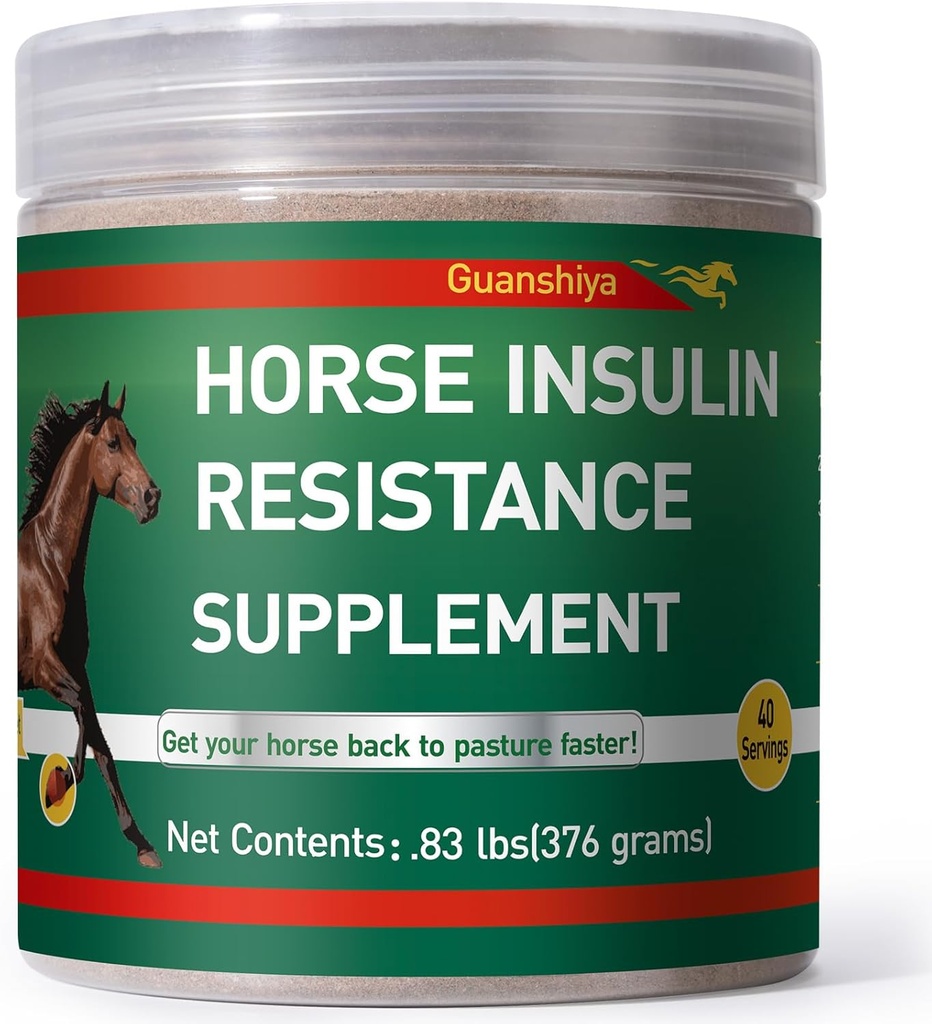 Integratore di resistenza all'insulina per i cavalli - Trattamento Laminite di cavallo-Natural Laminitis Polvere di erbe per i piedi di sore e laminite cronica, 0.83lb (alimentazione 40-giorno)