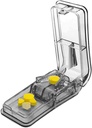 Pillola per piccole o grandi pillole. Il miglior Splitter multiplo mai! Design negli Stati Uniti. Doppia come scatola di pillole. Non adatto per piccole pillole. Portachiavi Portachiavi come bonus. (Gray)