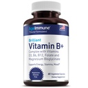 AgeImmune Vitamin B Complex mit Vitamin D3 B12 B6 Magnesiumbisglycinat und Folat als Methylfolat - Doctor Formulierte methylierte B Complex Supplement – 60 Kapseln - Ohne Niacin