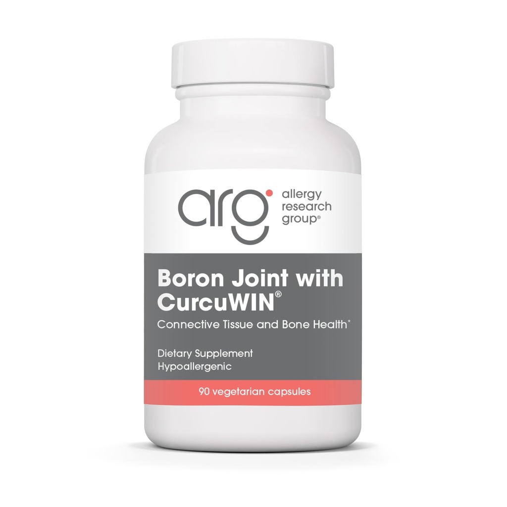 Allergy Research Group Joint Boron con CurcuWIN - Boron Complex per uomini e donne, Bone & Joint Support, 6mg Supplement, Capsule Vegetariani - 90 Count