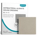 Dimora Upgrade Silver Calcium Alginate Wound Dressing - Antibactérien Non Stick Gauze, bandes élastiques très absorbantes, 4'' x 4'' Patches 5 Packs