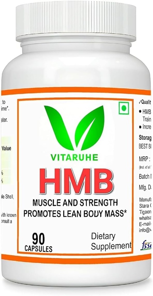 Senta generico HMB Supplemento 1000mg. Supporta la crescita del muscolo, la conservazione e la massa muscolare magra | Fast Workout Recupero per Bodybuilding 90 capsule
