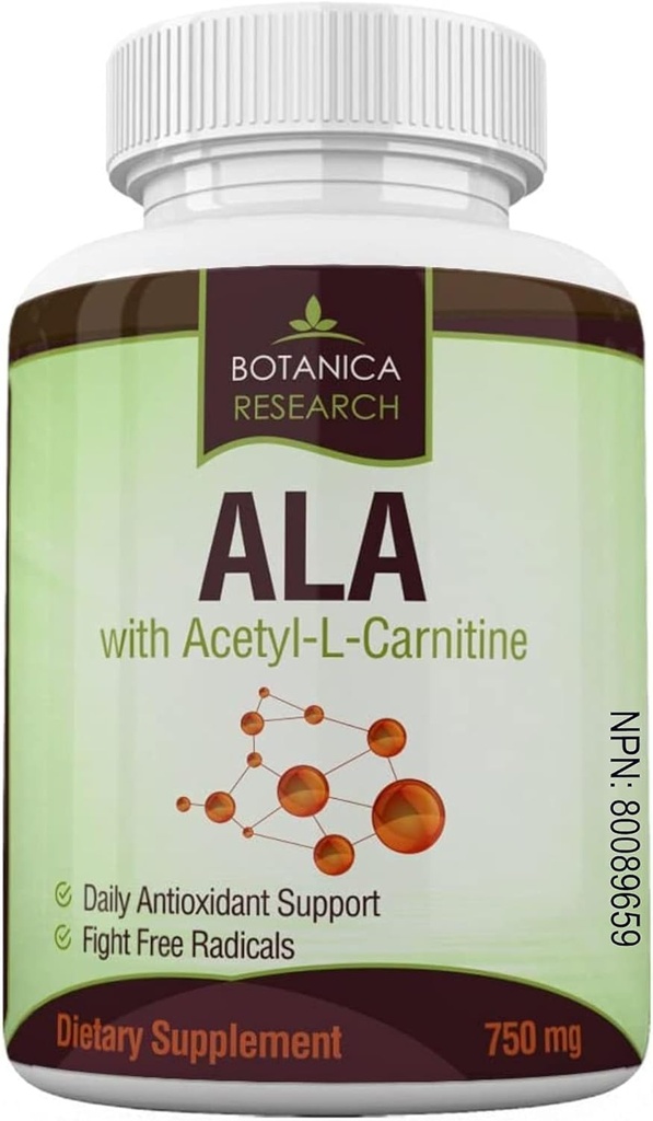 Alpha Liponsäure mit Acetyl L Carnitin - ALA ALC Anti Aging Health & Wellness Formel zu unterstützen Nerve Gesundheit, Tingling Füße, Hände, Limbs 60 Vitamin Complex Kapseln