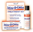 Lotion et savon de traitement des mites par Mite-B-Gone.Relief naturel pour l'acné, les bouts de bogues, la rougeur de la peau et les démangeaisons, le malaise et la Rosacea.