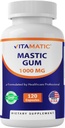 Vitamatic Mastic Gum 1000mg pro Servieren - Unterstützung Verdauungsfunktion, gastrointestinale Gesundheit, Immun- und Oral-Wellness, 120 Kapseln