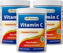 Best Naturals 100% reines Vitamin C Pulver Nicht-GMO 1 lb (454 Gramm) Pulver (auch Ascorbinsäure genannt) (1 LB (Pack von 3))