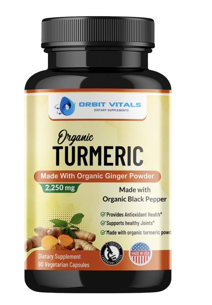 Kurkuma Curcumin mit schwarzem Pfeffer & Ginger 2250mg - Ultra Potent Turmeric Supplement mit 95% Curcuminoiden & BioPerine für Gelenkunterstützung, verbesserte Bioverfügbarkeit, Immungesundheit - 90 Vegan Kapseln