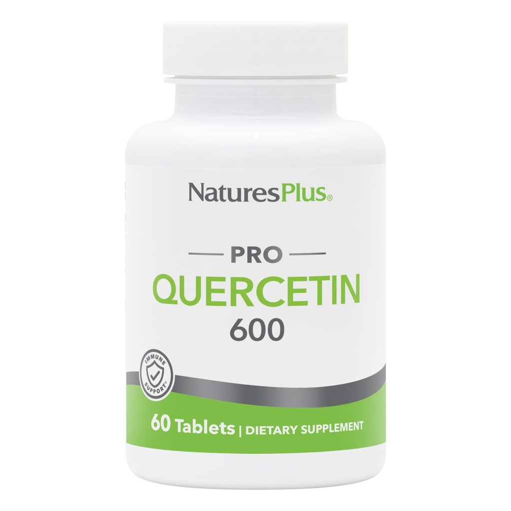 Natures Plus PRO Quercetin 600 mg - 60 Tabletten - Non-GMO, Vegan & Gluten kostenlos - 60 Servierungen