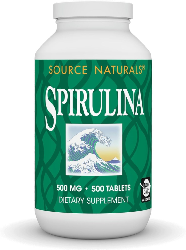 Quelle Naturals Spirulina - für Immunsystemunterstützung - 500 Tabletten