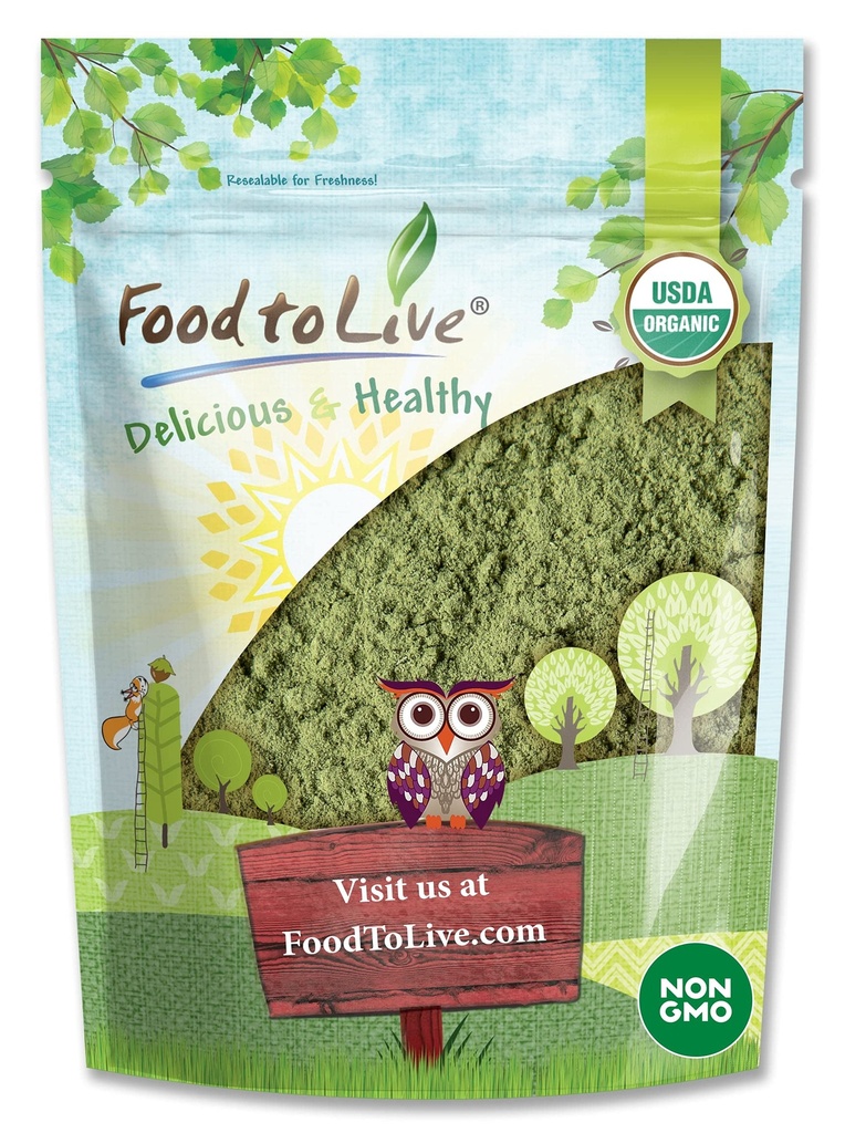 Lebensmittel zu leben Bio Alfalfa Pulver, 1,5 Pfund - Non-GMO, Raw Dried Whole Young Leaves, Vegan, Groß für Backen, Säfte, Glattwaren, Shakes, Tee und Getränke. Gute Quelle für Ballaststoffe und Proteine