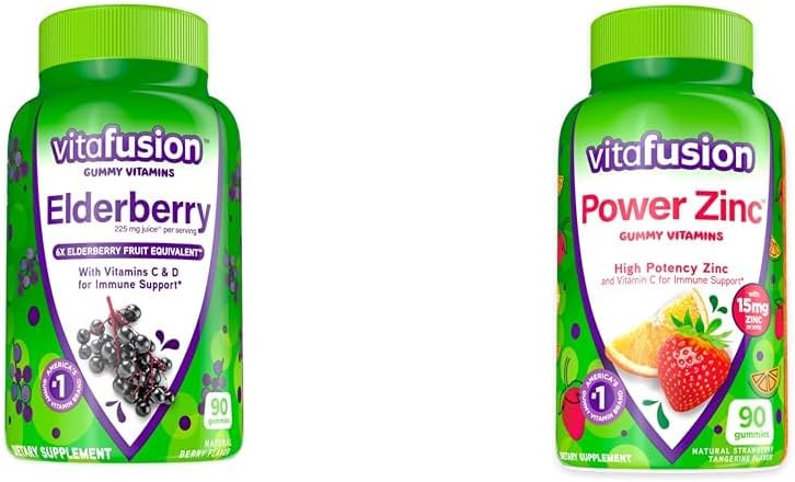 Vitafusion Elderberry & Zink Gummy Vitamine Immununterstützung, 90ct