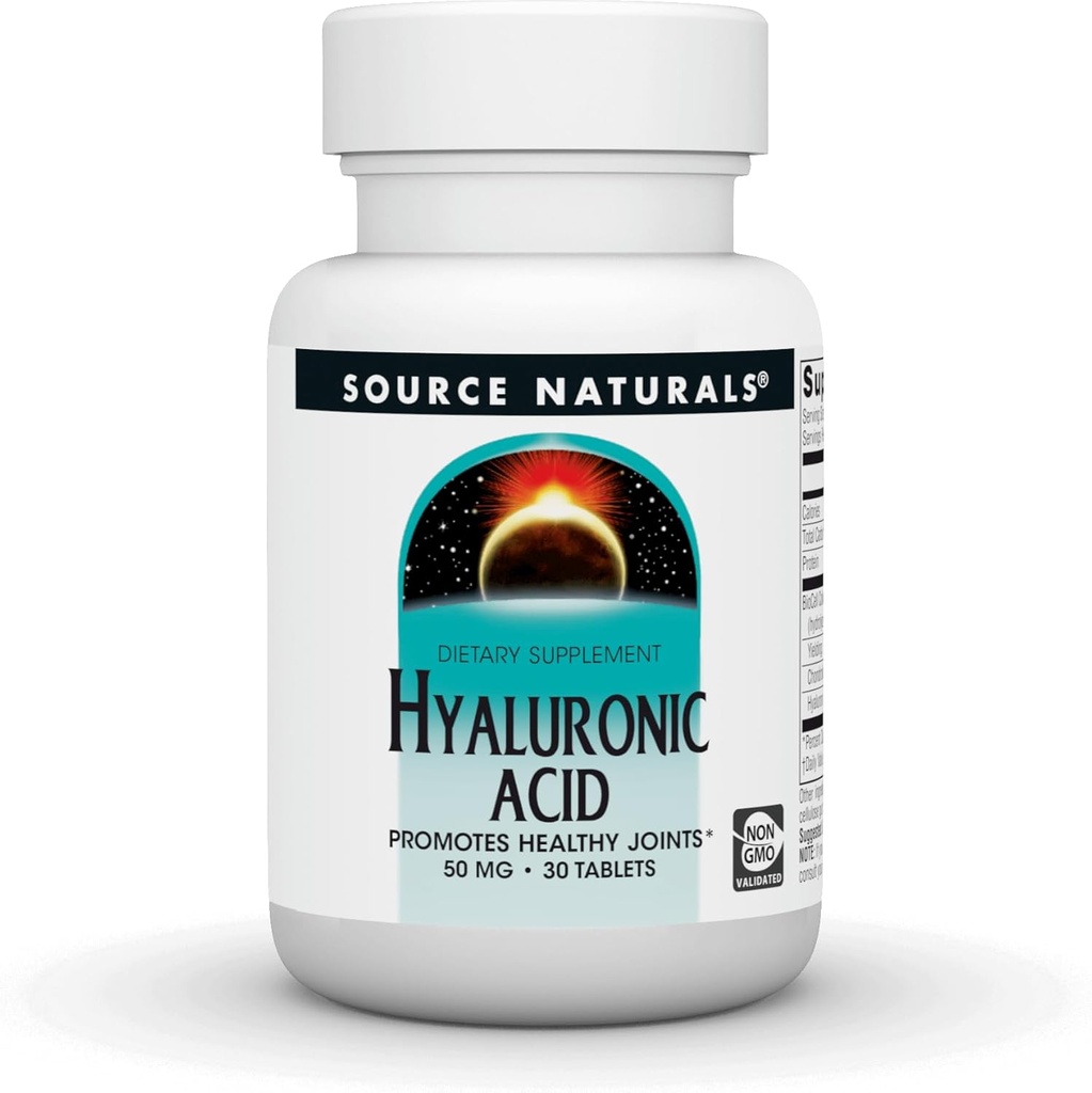 Source Naturals Acid Hyaluronique, 50mg, 30 comprimés