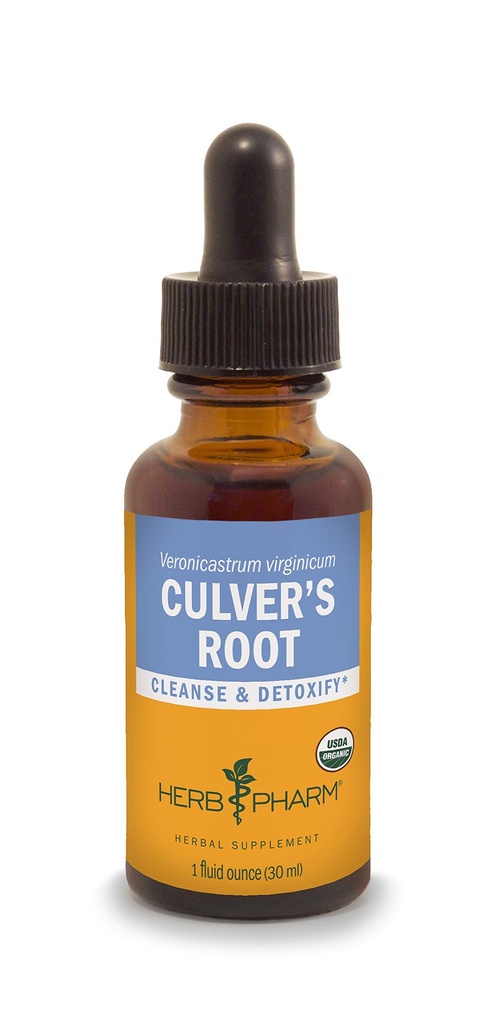 Estratto di liquido di radice di Herb Pharm Certified Organic Culver per la pulizia e la disintossicazione - 1 oncia