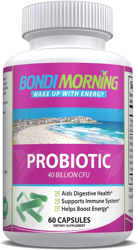 Probiotika für Frauen & Männer | Unterstützt Immunsystem, Verdauungs-Gesundheit & Boost-Energie | Hochpotent &amp; leicht absorbiert | 40 Billion CFU Complex | 60 Kapseln