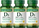 Natur Bounty Vitamin D3 125 mcg-5000 IU Softgels, Maximale Stärke 150 ea (Pack mit 3)