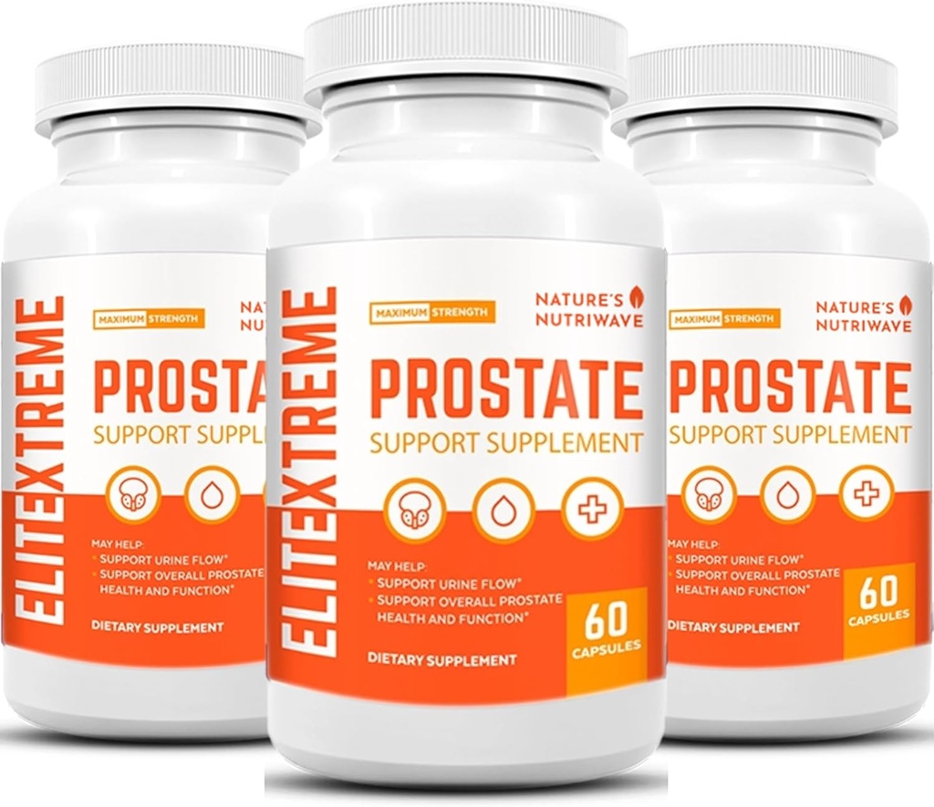 EliteXtreme Health Supplement - Formula naturale con Saw Palmetto, Steoli vegetali, Zinco e Vitamine | Non OGM, Made in USA, 60 capsule, 3 mesi di alimentazione