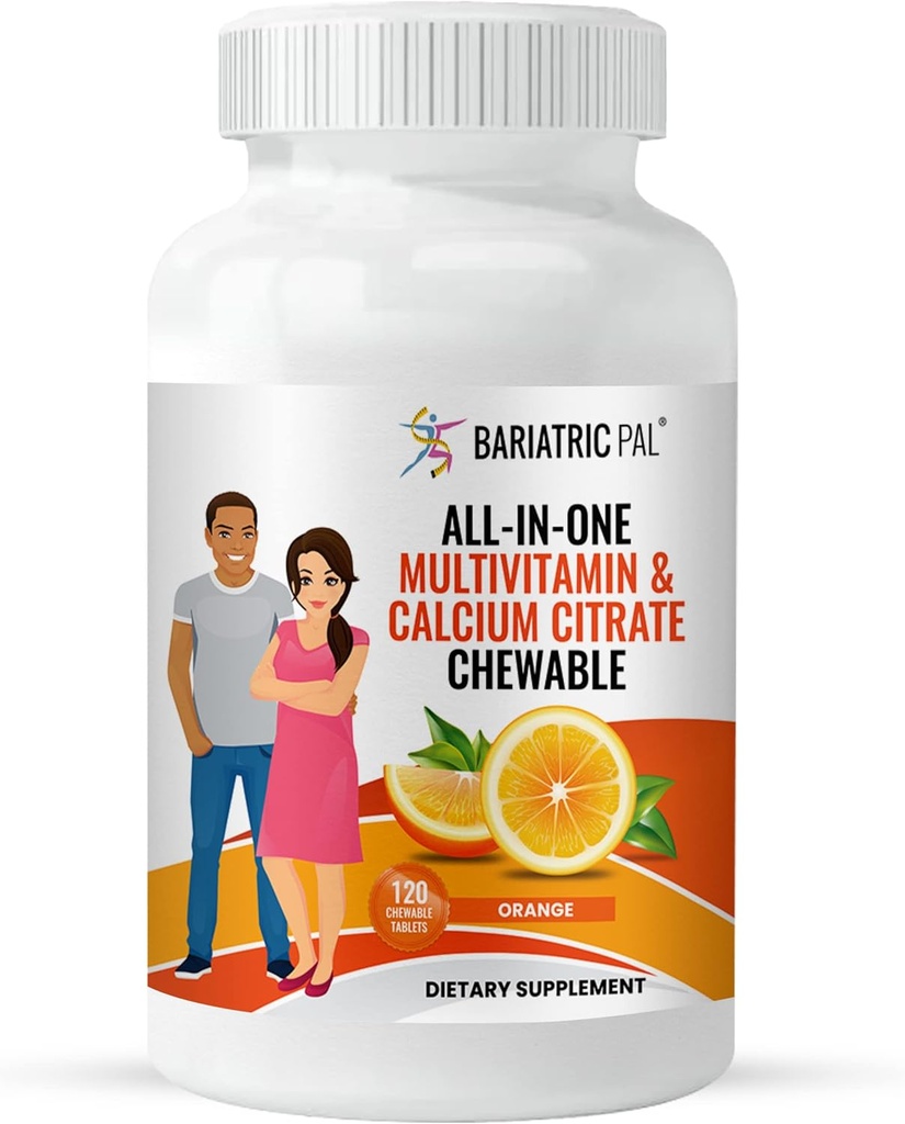 BariatricPal "ALL-IN-ONE" Multivitamina masticabile con citrato di calcio e ferro - arancione (CLEARANCE: Best entro il 30 giugno 2025)