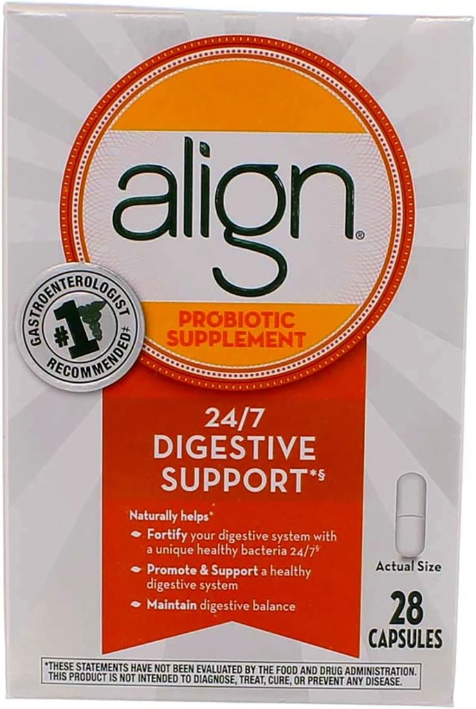 Alignez le supplément probiotique de soin digestif 28 capsules (Paquet de valeur de 5)