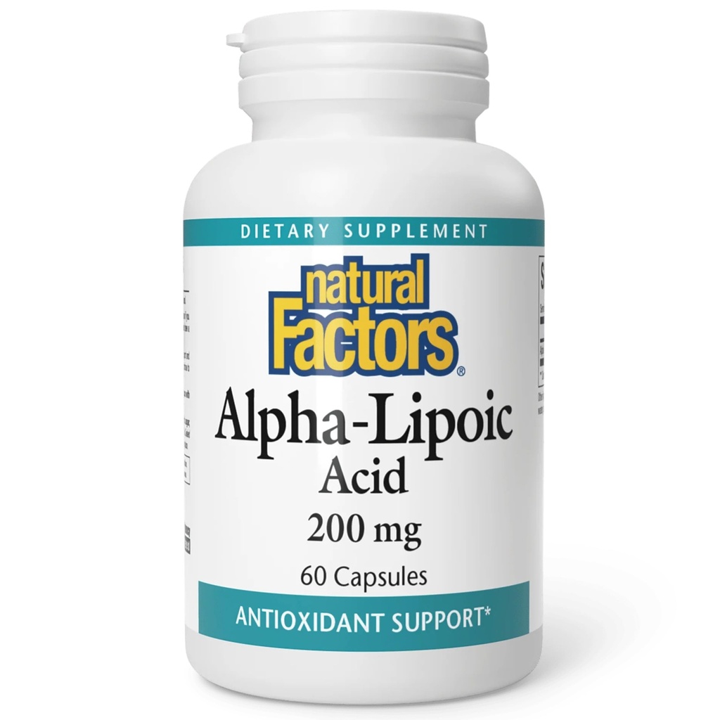 Natürliche Faktoren Alpha-Liponsäure 200mg Kapseln, 60-Count