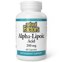 Natürliche Faktoren Alpha-Liponsäure 200mg Kapseln, 60-Count