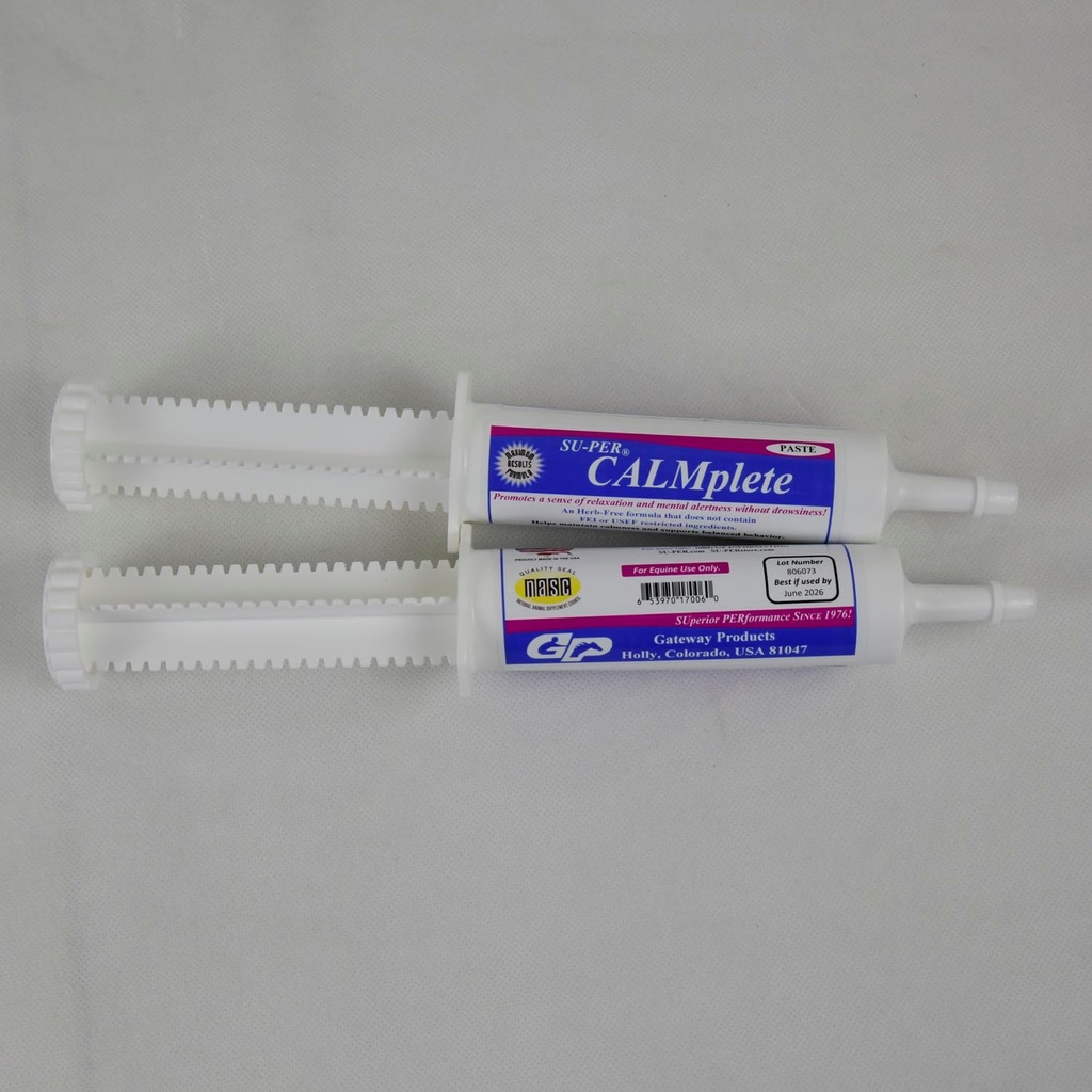 SU-PER CALMplete Horse Calmer Paste - Hilft Beruhigung und Balanced Behavior - Berechnen Paste für Pferde - 80CC, (2 Pack)