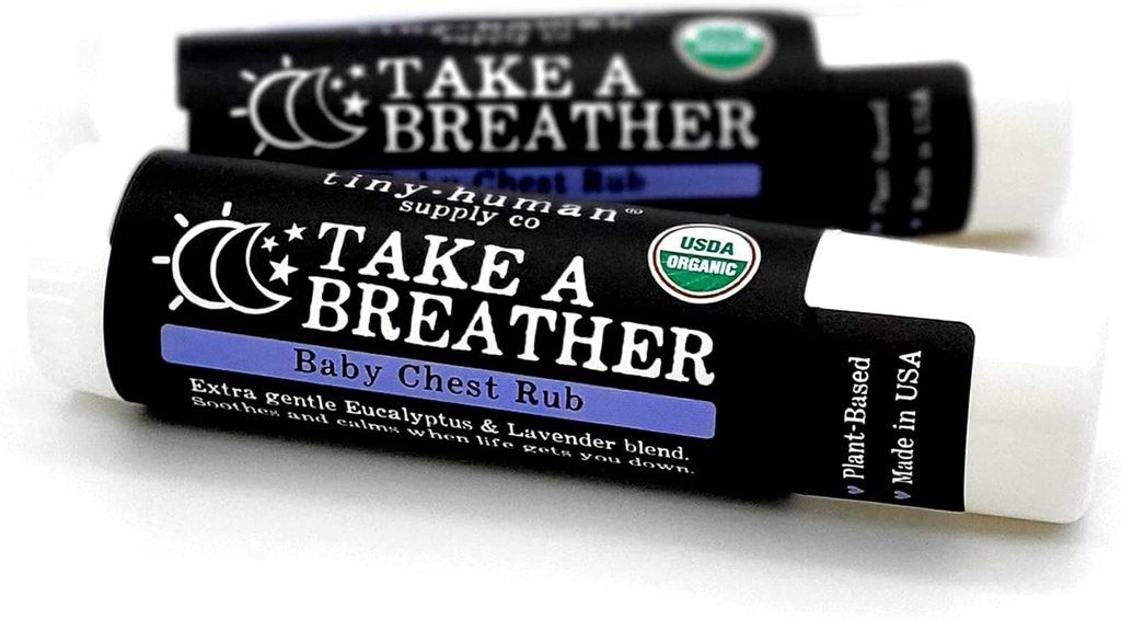 Organic Take A Breather Baby Chest Rub Stick 2pk, 100% natürlich, beruhigend Lavender & Eucalyptus, Petroleum frei, Cruelty Free