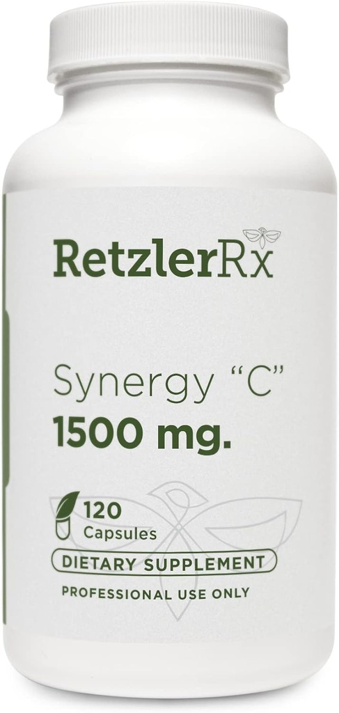 RetzlerRx® Synergy C 1500 mg by Dr. RetzlerRxTM - Advanced High-Potency Vitamin C Formula - Supporto immunitario, Protezione antiossidante e salute della pelle*