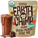 EarthChimp Organic Vegan Protein Powder - mit Probiotics - Non GMO, Dairy Free, Non Whey, Pflanzenbasiertes Proteinpulver für Frauen und Männer, Glutenfrei - 52 Servierungen, 64 Oz (Chocolate)