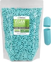 XPRS Nutra Size 00 Empty Capsules - 5000 Count Empty Vegan Capsules - Vegetarian Empty Pills - DIY Vegetable Capsule Filling- Veggie Pill Caps (Aqua)