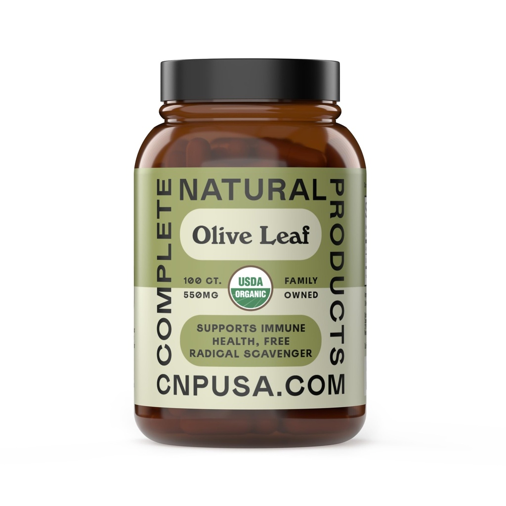 Produits naturels complets Capsules d'olives biologiques - 550mg, 100 Compte, 1100mg par portion