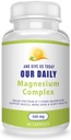 Magnesium Complex Supplement (500mg / 90 Kapseln) - Magnesium Blend mit Aspartat, Oxid, Glycinat, Gluconate & Citrate – Hohe Absorption & Non GMO