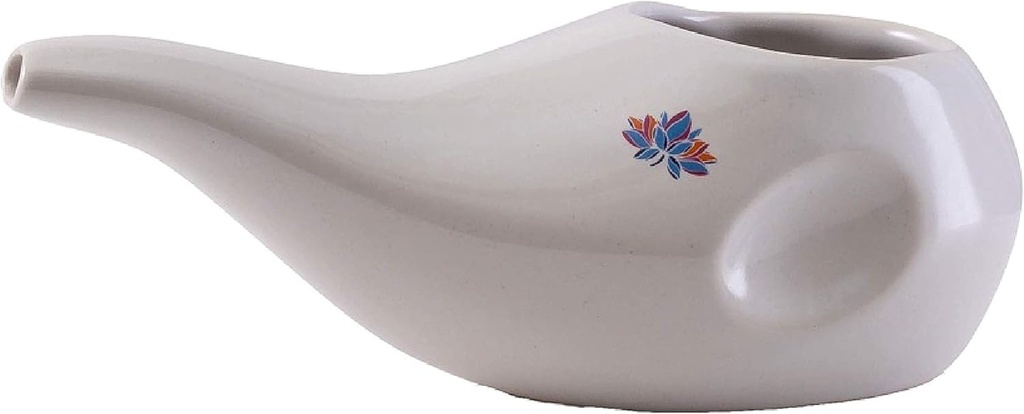 Pot en céramique Neti le mieux noté - Design ergonomique et fait main, Dove White