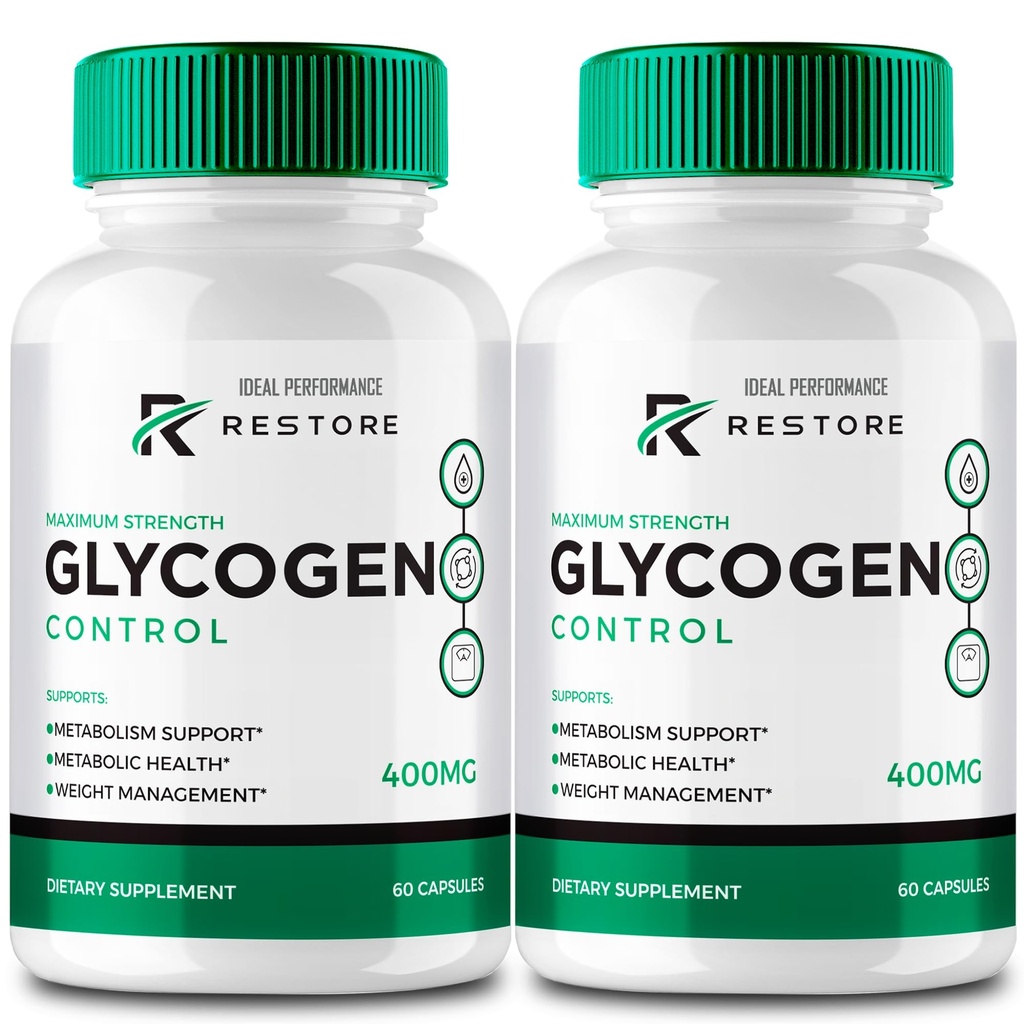 Restaurer Glycogen Capsules de contrôle, Restaurer Glycogen Toutes les pilules de formule naturelle, Restaurer Glycogen pilules de contrôle - Force maximale, Restaurer Glycogen Capsules de contrôle Formule officielle Avis (2 Pack)
