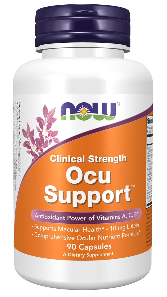 NOW Supplements, Ocu SupportTMwith FloraGLO® Lutein, plus Vitamin A, C und E, 90 Veg Kapseln