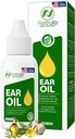 Bio-Ear-Öl für Ohr Infektion - Natürliche Eardrops für Ohrschmerzen, Swimmer's Ear & Wax Entfernung - Kinder, Erwachsene, Baby & Hund Earache Remedy - Ohr Tropfen mit Mullein, Knoblauch Made in USA (0,5 Oz)