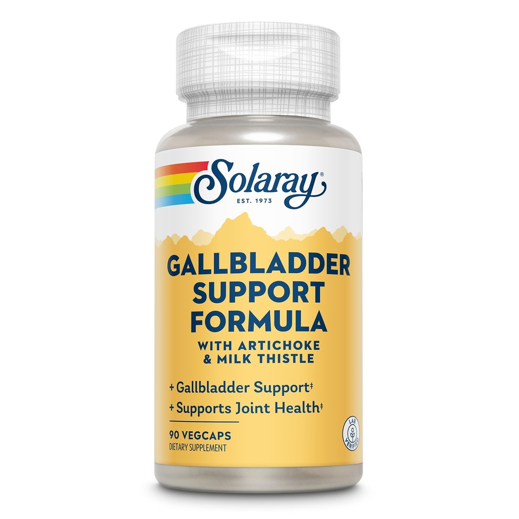 SOLARAY Gallbladder Support Formula | Healthy Gallbladder & Liver Support | 30 Servings | 90 VegCaps