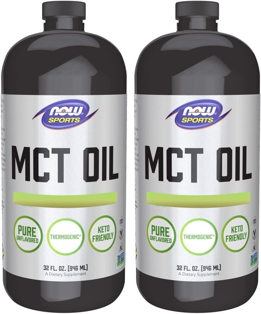 Jetzt Lebensmittel MCT 100% Öl, 32 fl oz (Pack von 2)