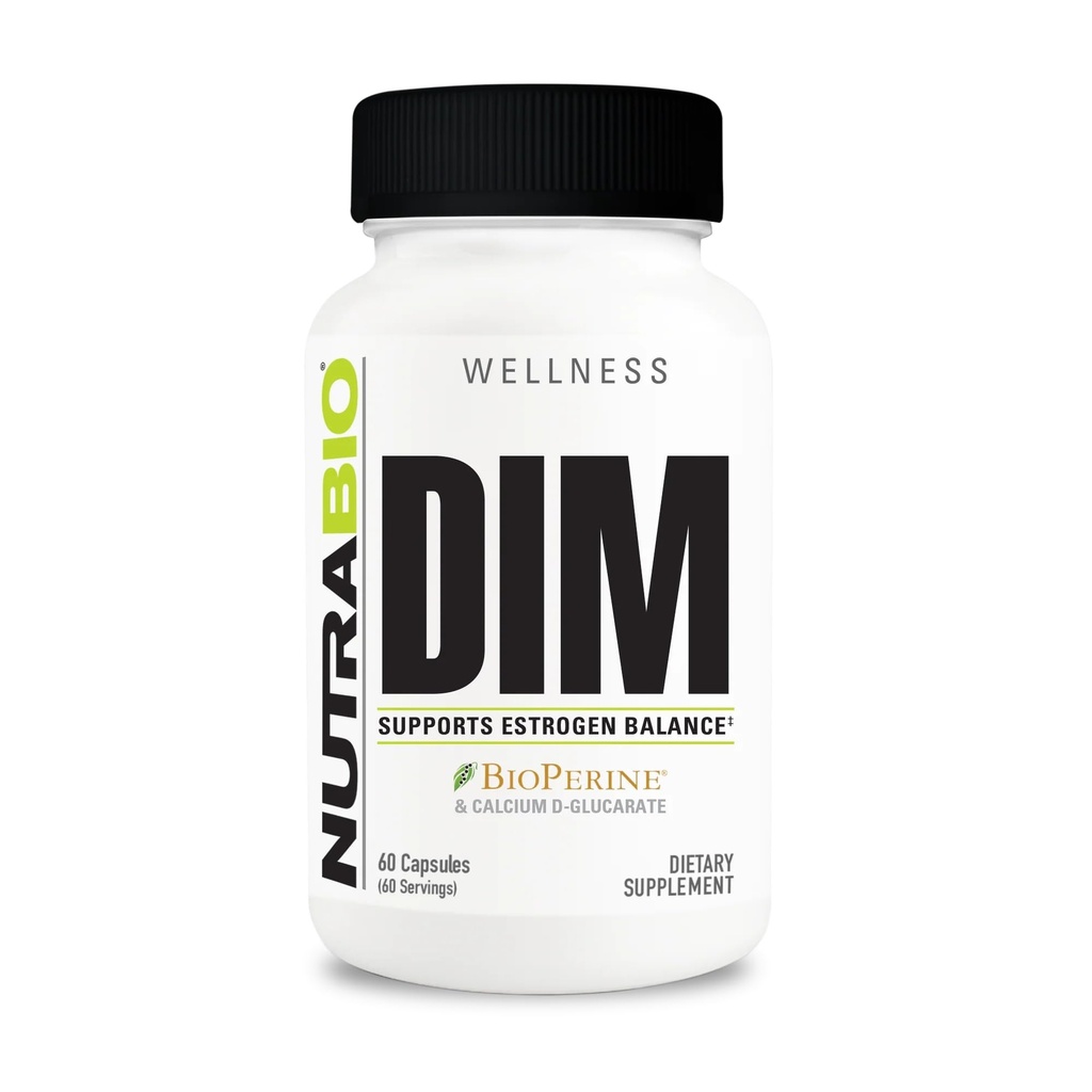 NutraBio DIM Supplemento, Supporta Estrogen Balance, 100 mg - 60 capsule vegetali